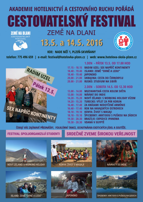 Cestovatelský festival ZEMĚ NA DLANI 2016