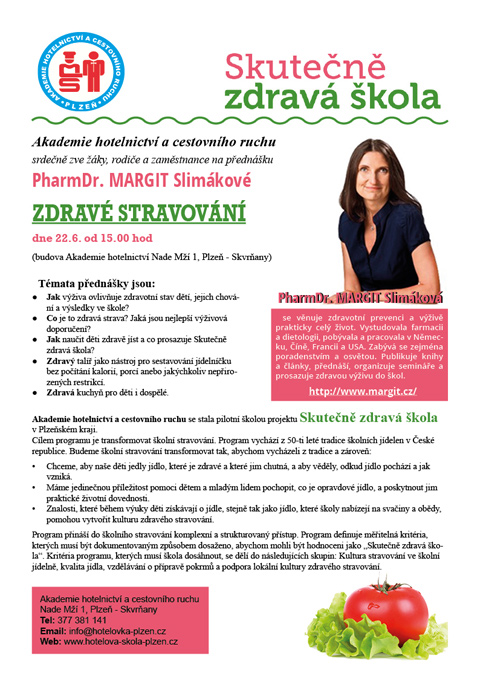 Pozv&aacute;nka na předn&aacute;&scaron;ku PharmaDr. Margit Slim&aacute;kov&eacute;